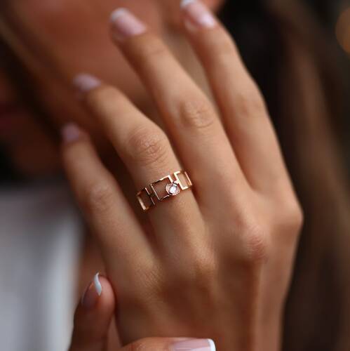 By Golden House - Midye Baget Yüzük