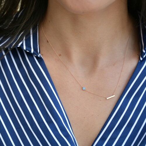 By Golden House - Mine Göz Çubuk Kolye