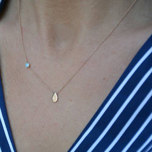 By Golden House - Mine Göz Damla Kolye