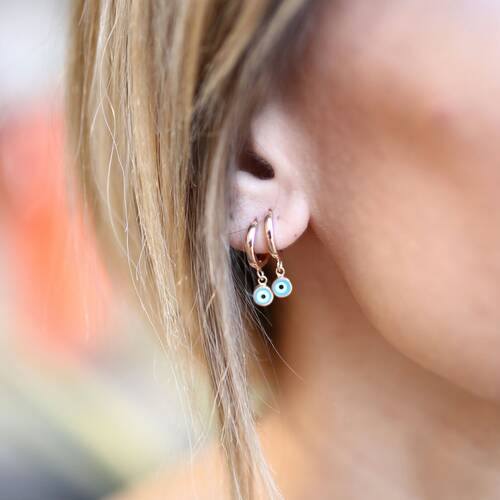 By Golden House - Mine Göz Sallantılı Küpe (1)