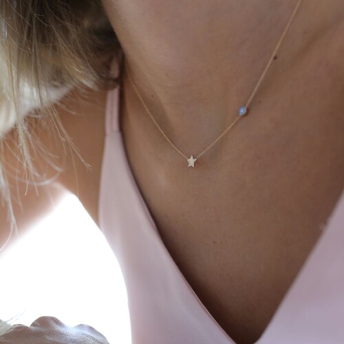 By Golden House - Mine Göz Yıldız Kolye (1)