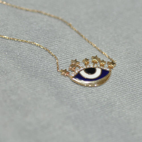 By Golden House - Mine Göz Yıldızlı Kolye