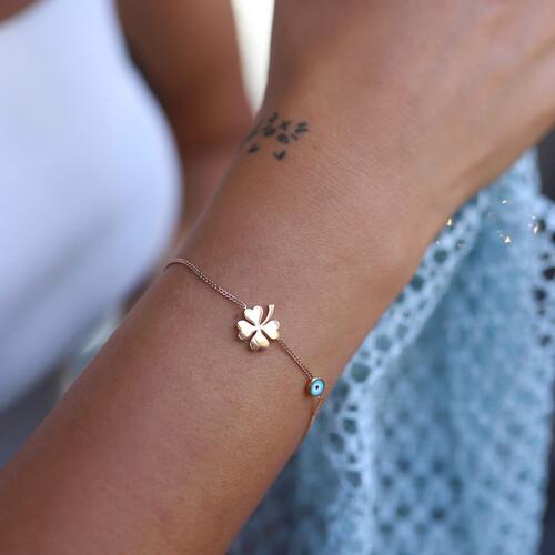 By Golden House - Mine Göz Yonca Bileklik By Golden House - Mine Göz Yonca Bileklik