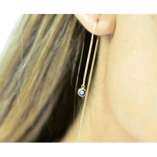 By Golden House - Mine göz zincirli küpe