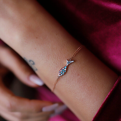 By Golden House - Mineli Balık Bileklik