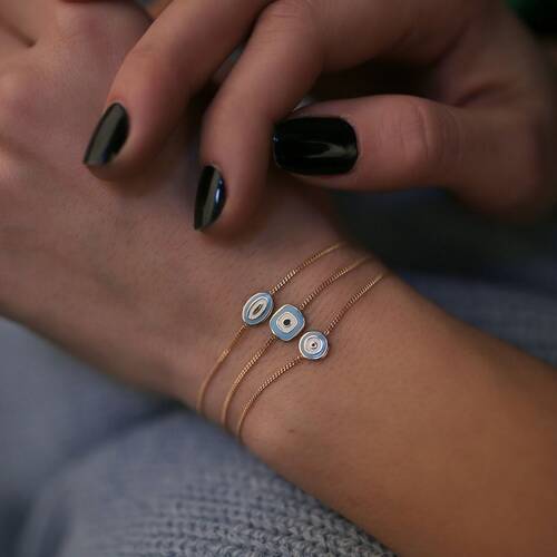 By Golden House - Mineli Göz Bileklik