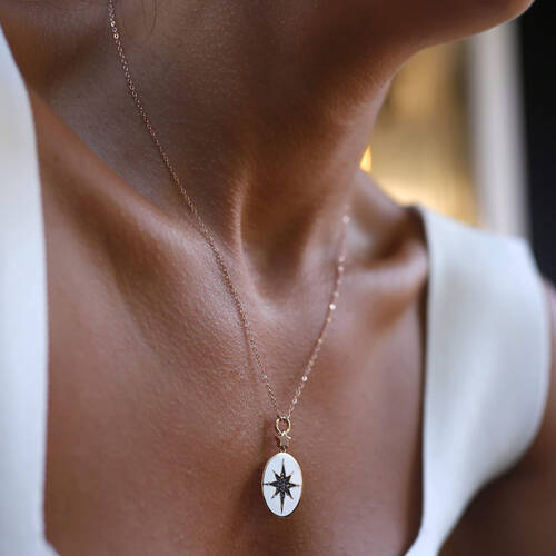 By Golden House - Mineli Kutup Yıldızı Kolye