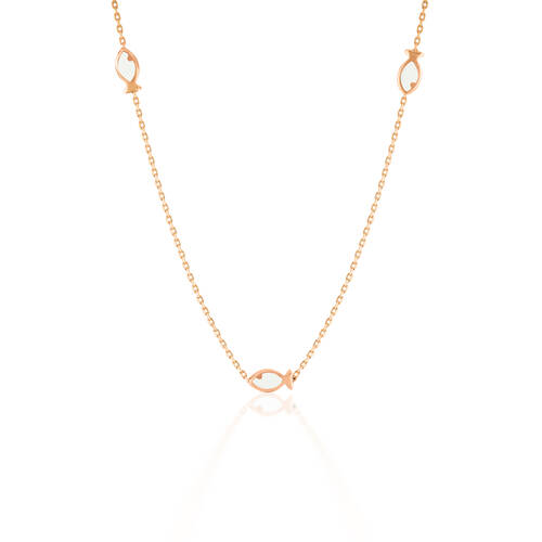 By Golden House - Mineli Mini Balık Kolye (1)