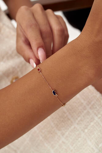 By Golden House - Mineli Mini Şans Bilekliği