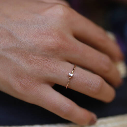 By Golden House - Mini Baget Yüzük