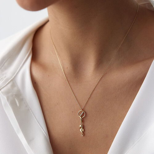 By Golden House - Mini Denizatı Charm Kolye By Golden House - Mini Denizatı Charm Kolye