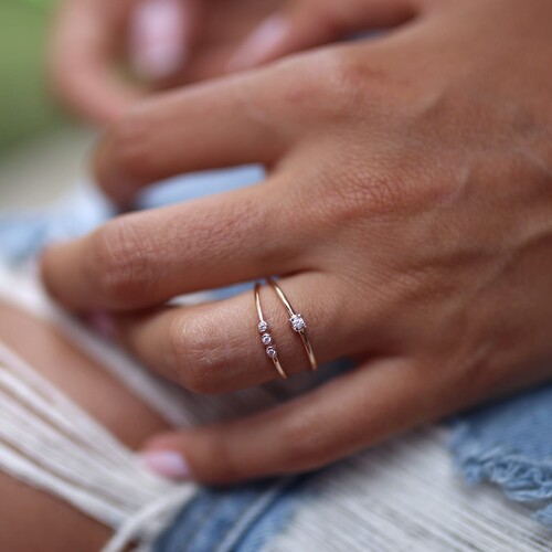 By Golden House - Mini Tektaş ve Tria Yüzük (1)