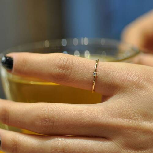 By Golden House - Mini Tektaş Yüzük