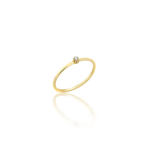 By Golden House - Mini Tohum Tek Taş Yüzük (1) By Golden House - Mini Tohum Tek Taş Yüzük (1)