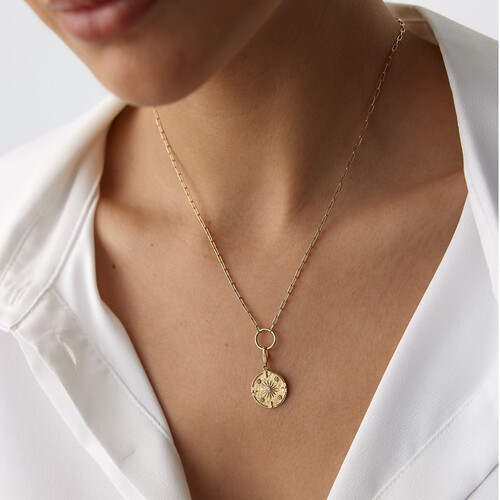 By Golden House - Mitolojik Güneş Kolye