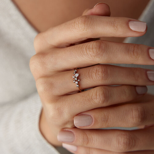 By Golden House - Mix Promise Pırlanta Yüzük By Golden House - Mix Promise Pırlanta Yüzük