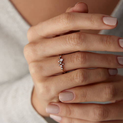 By Golden House - Mix Promise Pırlanta Yüzük