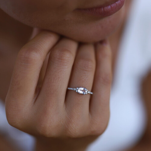 By Golden House - Morganite Taşlı Pırlanta Yüzük By Golden House - Morganite Taşlı Pırlanta Yüzük