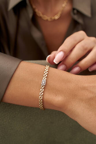 By Golden House - Nirvana Baget Pırlanta Bileklik