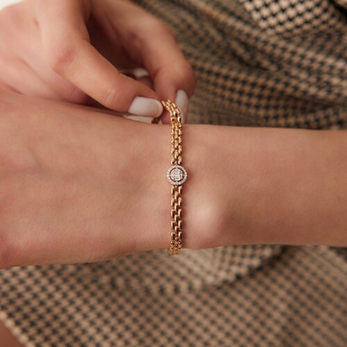 By Golden House - Nirvana Line Baget Pırlanta Bileklik (1) By Golden House - Nirvana Line Baget Pırlanta Bileklik (1)