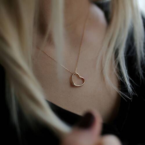 By Golden House - Nostalji Kalp kolye