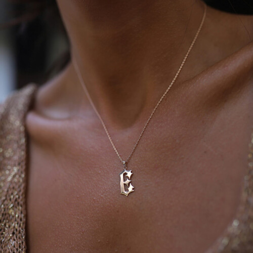 By Golden House - Old English Harf Kolye (1) By Golden House - Old English Harf Kolye (1)