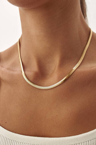 By Golden House - Omega İtalyan Balık Sırtı Kolye