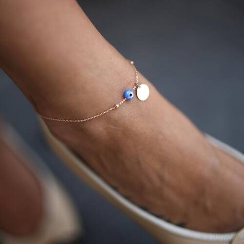 By Golden House - Opal Gözlü Halhal (1)