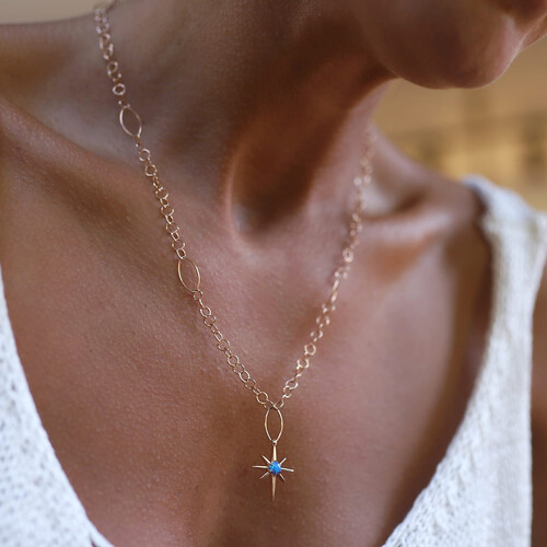 By Golden House - Opal Kutup Madalyon Kolye By Golden House - Opal Kutup Madalyon Kolye