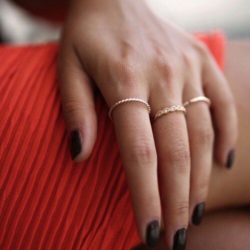 By Golden House - Örgü Yüzük Kombin