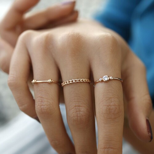 By Golden House - Örgü Yüzük Kombin