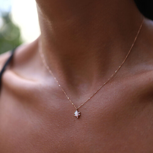 By Golden House - Oval Opal Kolye By Golden House - Oval Opal Kolye