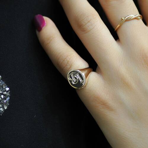 By Golden House - Oval Şövalye Yüzük