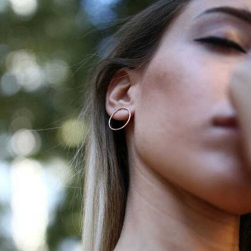 By Golden House - Özel Tasarım Halka Küpe