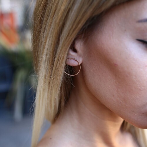 By Golden House - Özel Tasarım Halka Küpe (1)