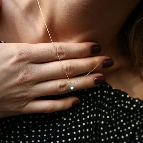 By Golden House - Özel Tasarım Mine Göz Kolye By Golden House - Özel Tasarım Mine Göz Kolye