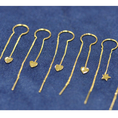 By Golden House - Özel tasarım zincir sallantı küpe By Golden House - Özel tasarım zincir sallantı küpe