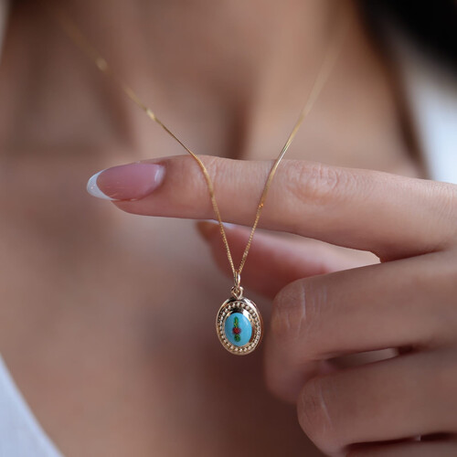 By Golden House - Payet Turkuaz Mine Kolye (1) By Golden House - Payet Turkuaz Mine Kolye (1)