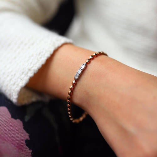 By Golden House - Piramit Baget Pırlanta Bileklik (1)