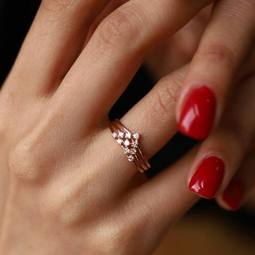 By Golden House - Piramit Pırlanta Yüzük (1)