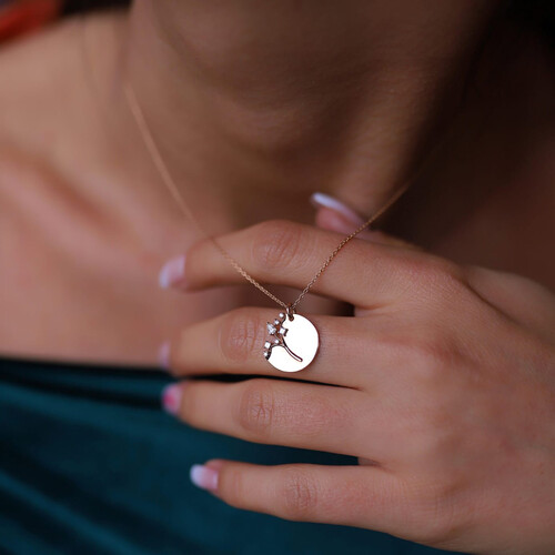 By Golden House - Pırıltı Yaşam Ağacı Pırlanta Kolye