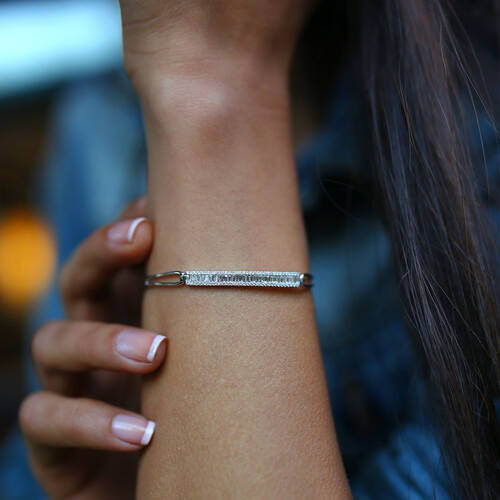 By Golden House - Pırlanta Baget Kelepçe Bilezik