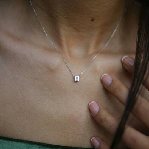 By Golden House - Pırlanta Baget Koronet Kolye