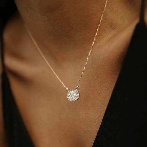 By Golden House - Pırlanta Dörtgen Kolye