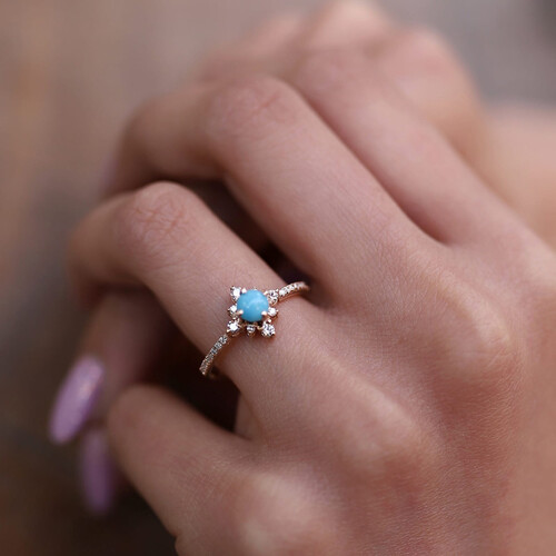 By Golden House - Pırlanta Firuze Yüzük By Golden House - Pırlanta Firuze Yüzük