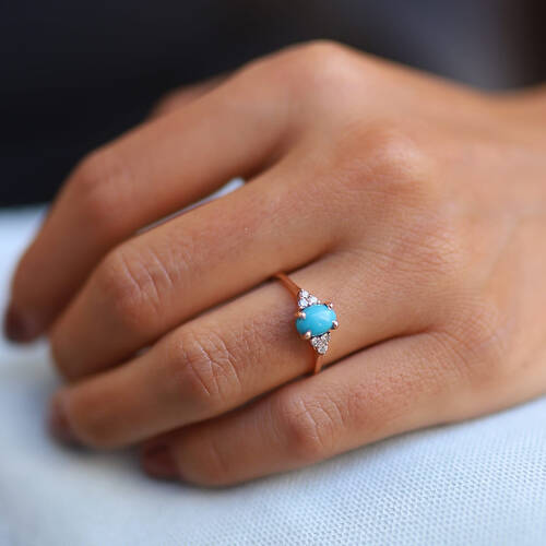 By Golden House - Pırlanta Firuze Yüzük