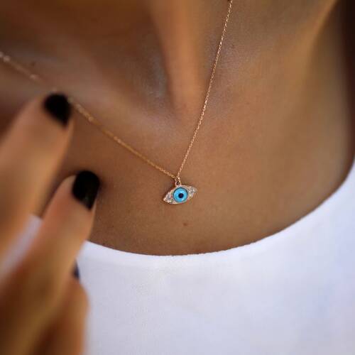 By Golden House - Pırlanta Göz Kolye