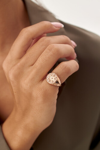 By Golden House - Pırlanta Güneş Yüzük By Golden House - Pırlanta Güneş Yüzük