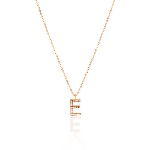 By Golden House - Pırlanta Harf Kolye (1)