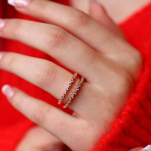 By Golden House - Pırlanta Kalp Tamtur Yüzük